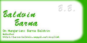 baldvin barna business card